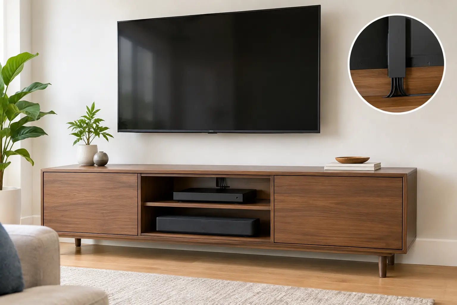TV Console With Cable Management That Works