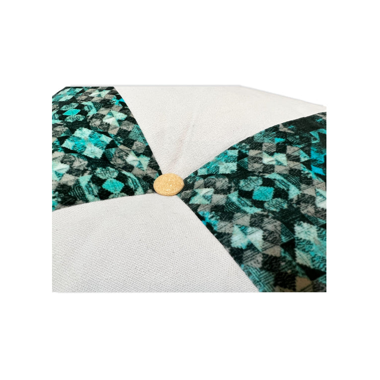 Ojami Shape Turquoise Cushion