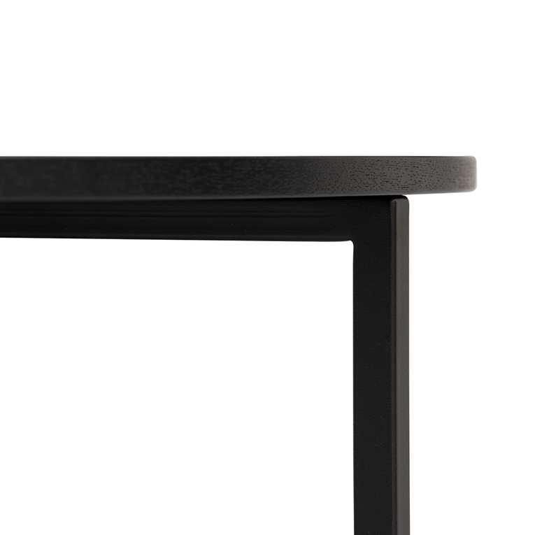 Aspen Round Coffee Table Set - Black Ashwood