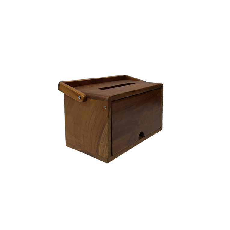 Radio Teak Tissue Box