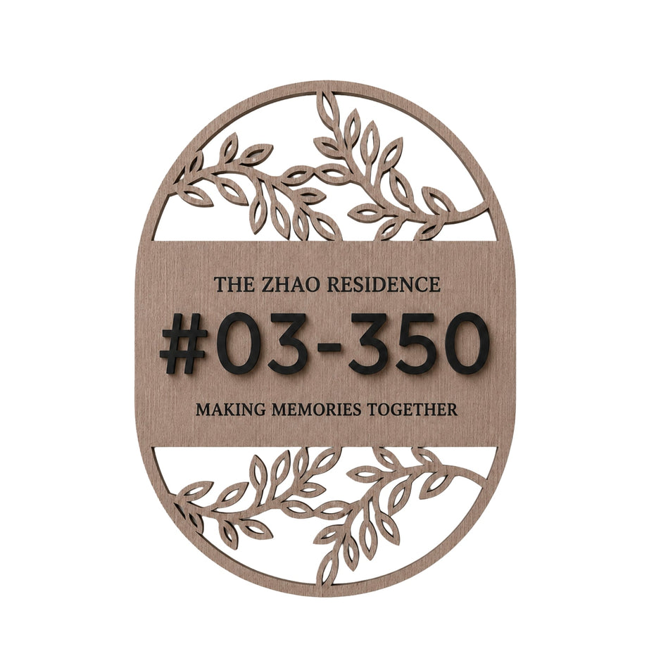 Botanical Oval Home Plaque Zest Livings Quality Sofa Online