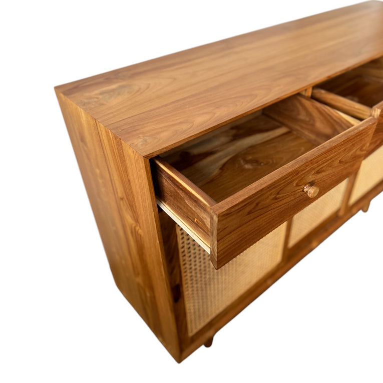 Bruno Rattan Sideboard