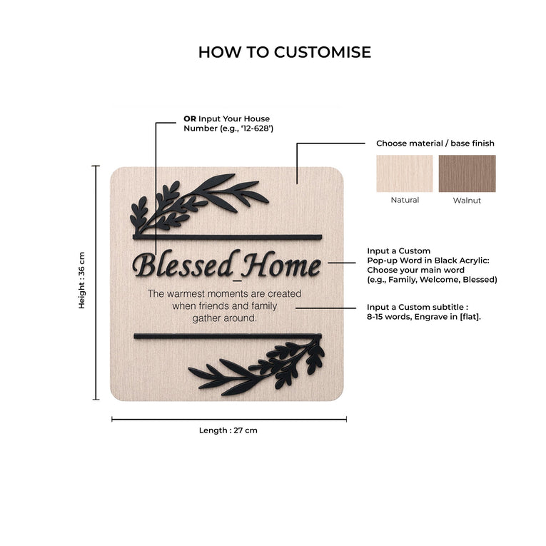 Custom Floral Blessed Home Unit Sign Zest Livings Quality Sofa Online