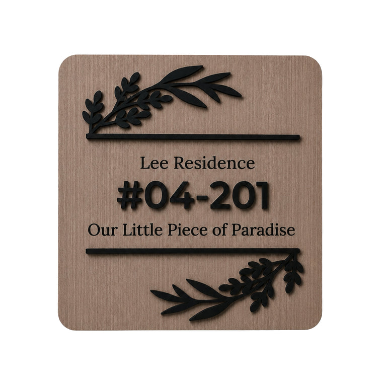 Custom Floral Blessed Home Unit Sign