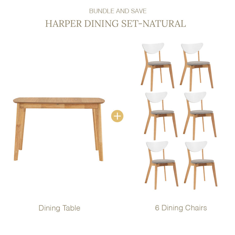 Harper Extendable Dining Set - Natural