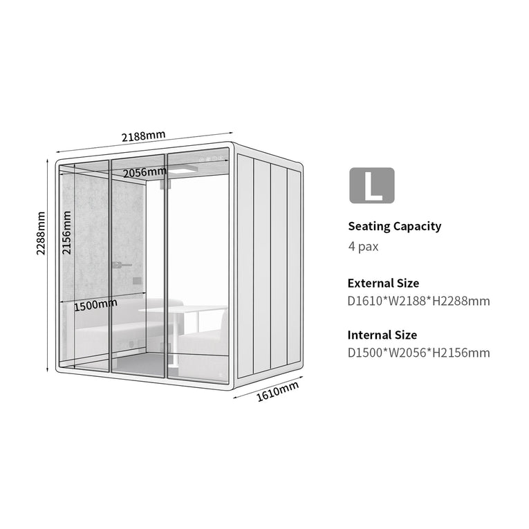 Nexus Acoustic Office Pod - Large