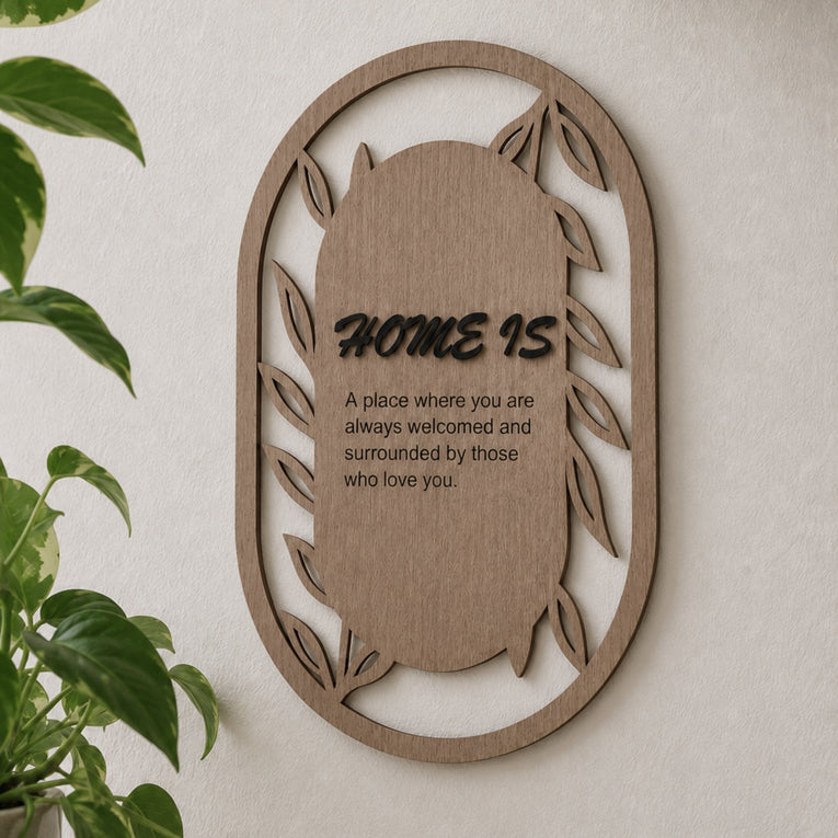 Leaf Frame Decorative Sign