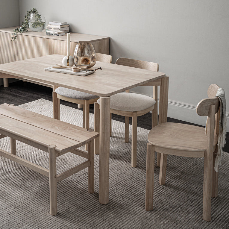 Luna Dining Set with Short Bench