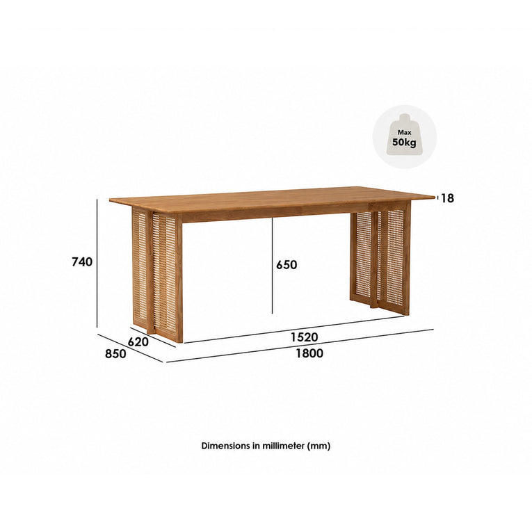 Madison Dining Table - 1.8m