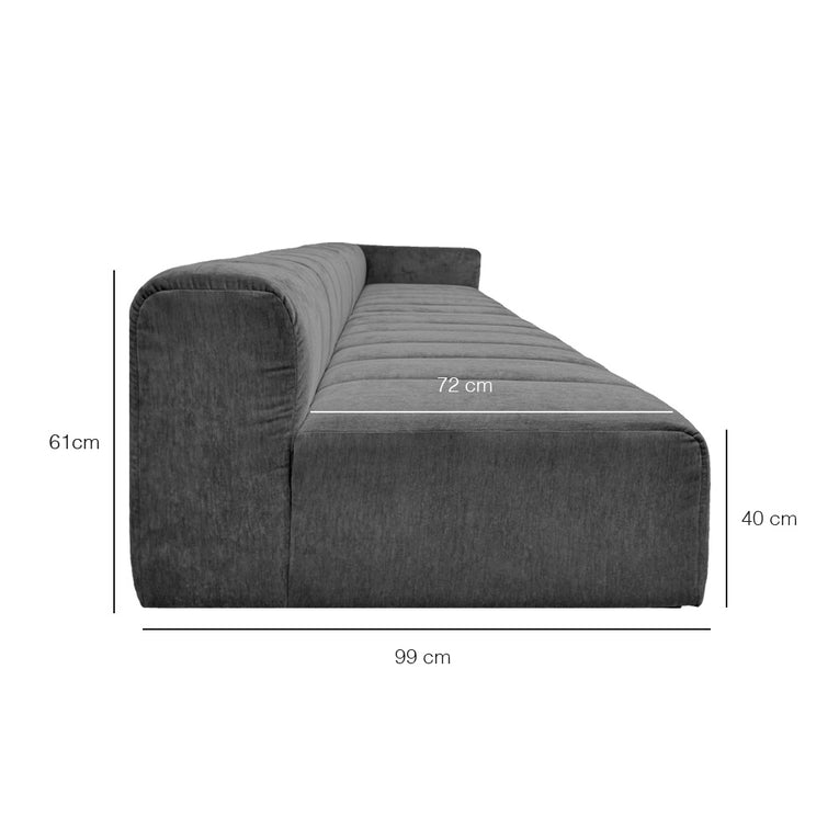 Marlon Velvet Chaise Sectional Sofa