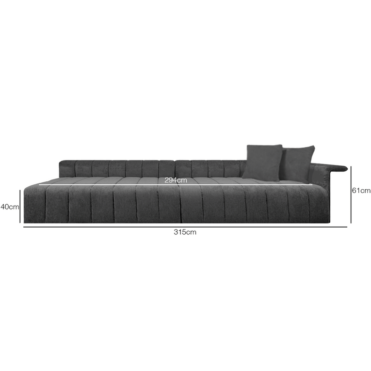 Marlon Velvet Chaise Sectional Sofa