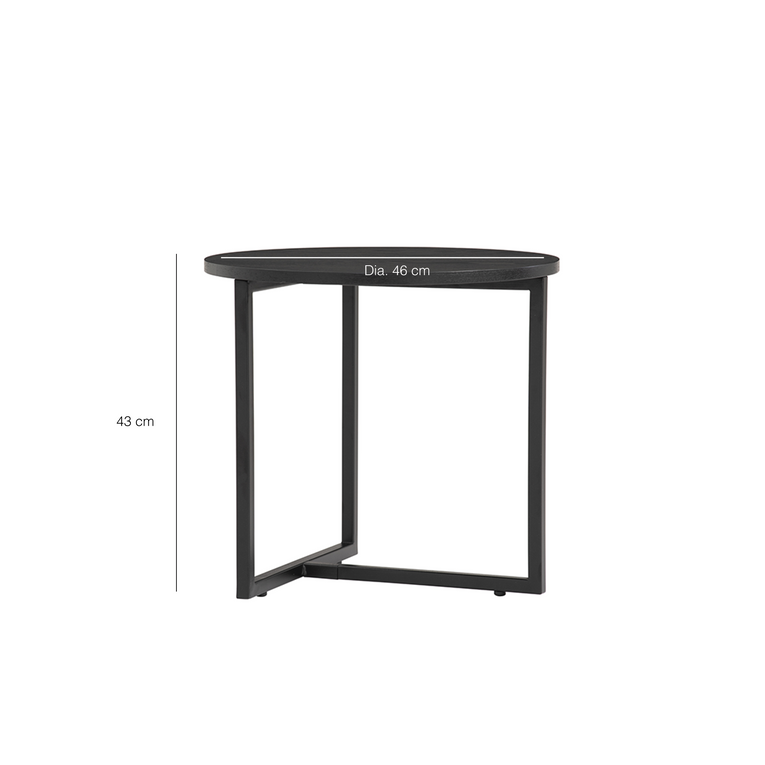 Aspen Side Table - Black Ashwood