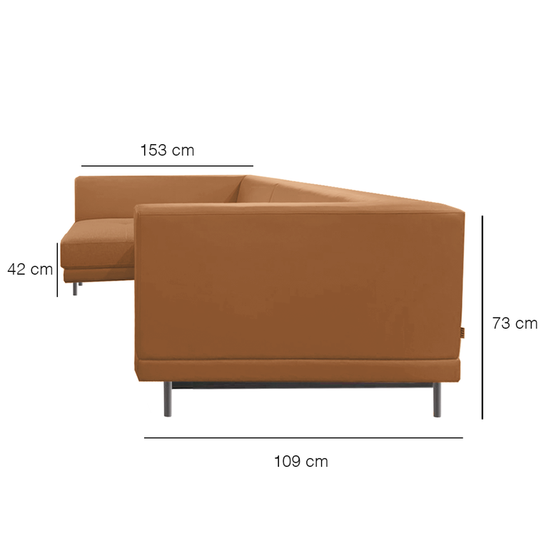 Hemlock Left Chaise Sofa