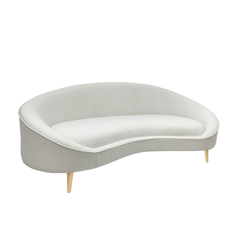 Paris 3 Seater Curve Sofa - AquaClean Boucle