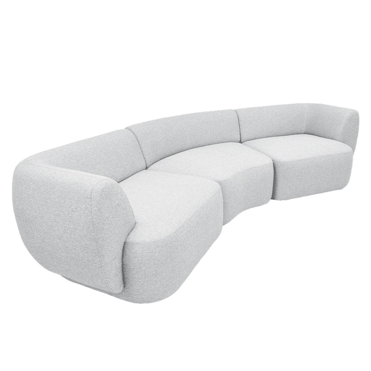 Pebble Curve 4 Seater Sectional Sofa - EcoClean