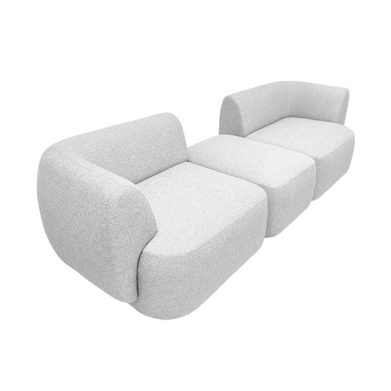 Pebble 4 Seater Sectional Sofa With Ottoman - EcoClean