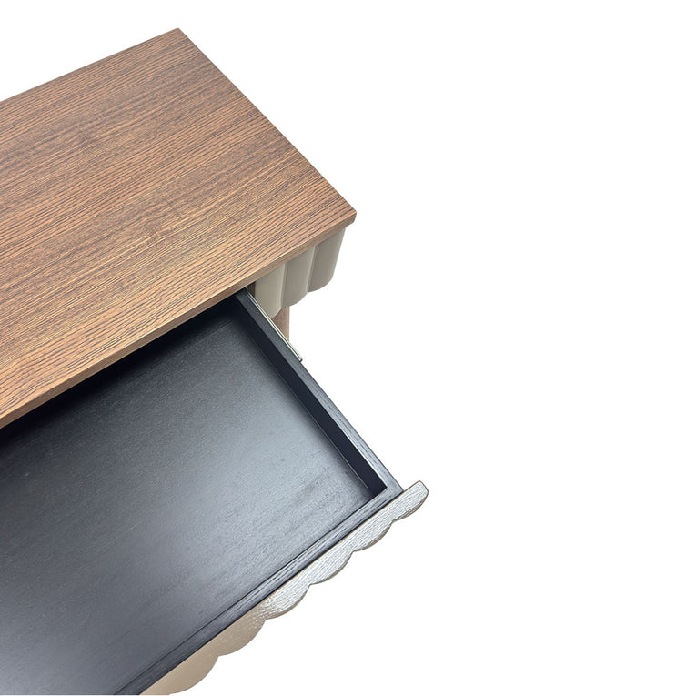 Philos Skirt Console Table - Ash Grey