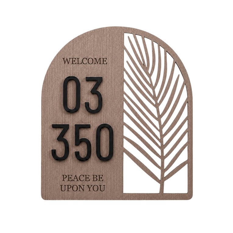 Modern Palm Leaf Unit Sign