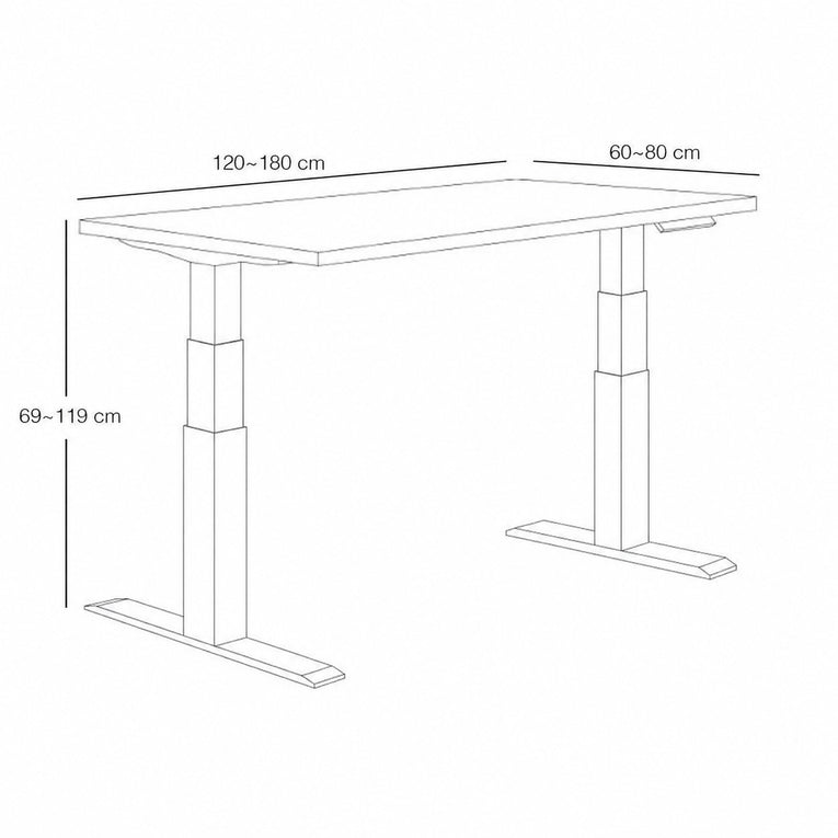 SMART Solid Wood Standing Desk - Duo Motor
