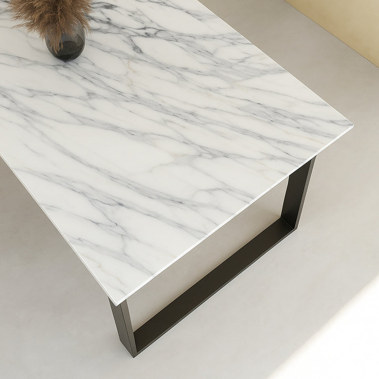 Trestle Marble Dining Table