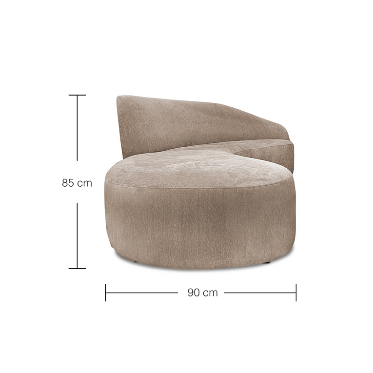 Remi 4 Seater Curve Sofa - AquaClean