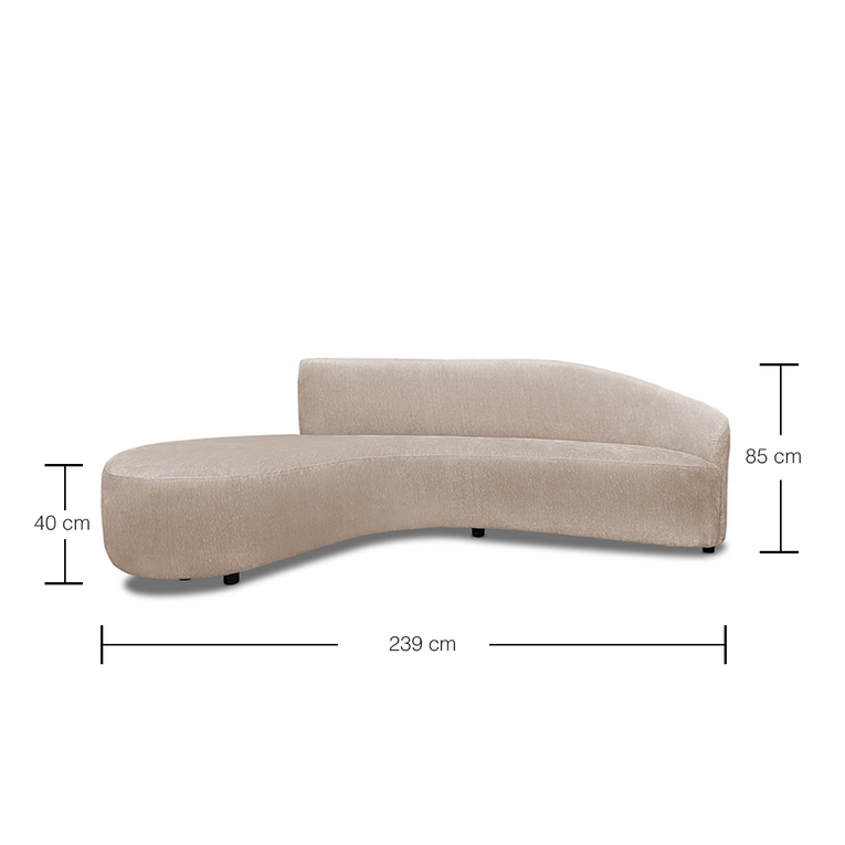 Remi 4 Seater Curve Sofa - AquaClean