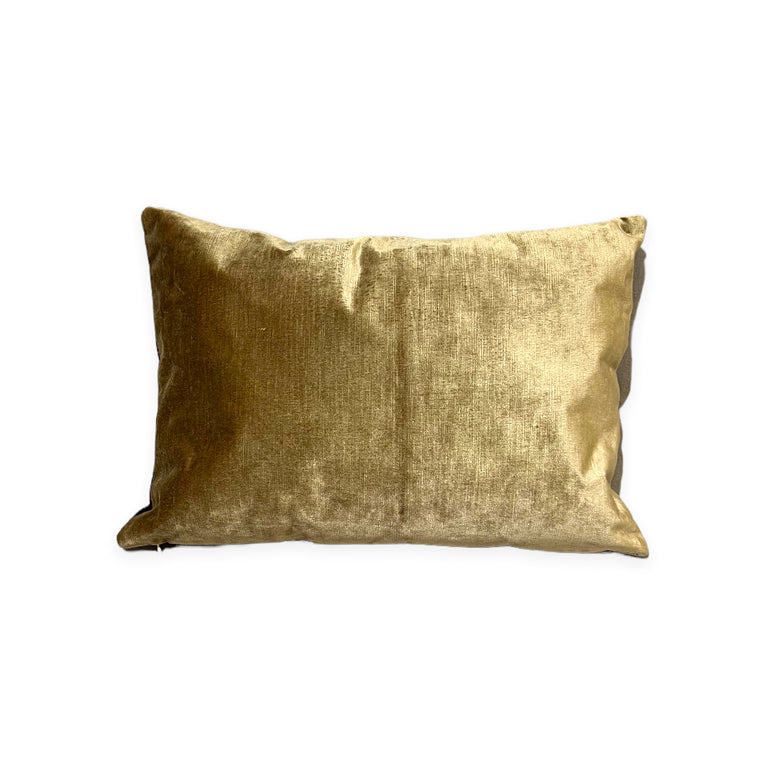 Gold Velvet w/ Embroidery Cushion