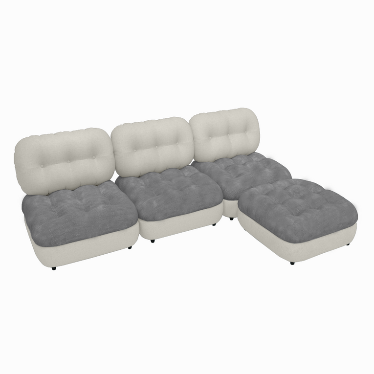 Marlow 3 Seater Modular Sofa With Ottoman