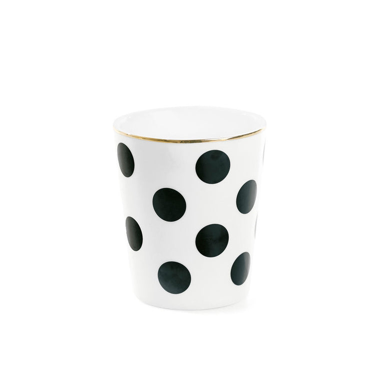 Ms Etoile - Ceramic Mug with Black Polka Dots