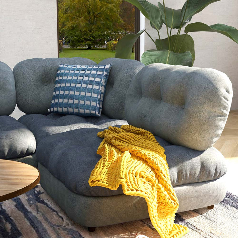 Marlow Chaise Sectional Sofa With Ottoman