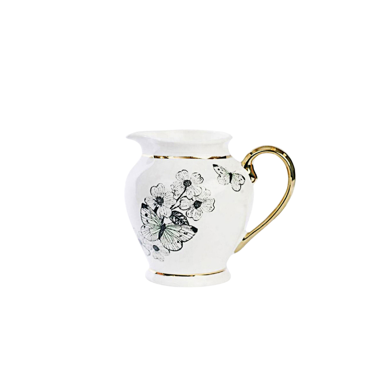 Ms Etoile - Mini Butterfly Flower Jug With Gold Handle