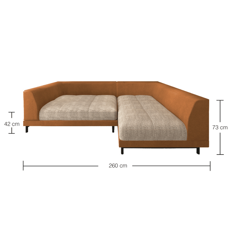 Hemlock Duo Right Chaise Sofa