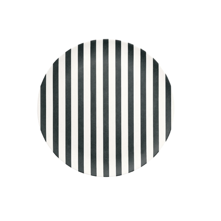 Ms Etoile - Ceramic Plate with Black Stripes