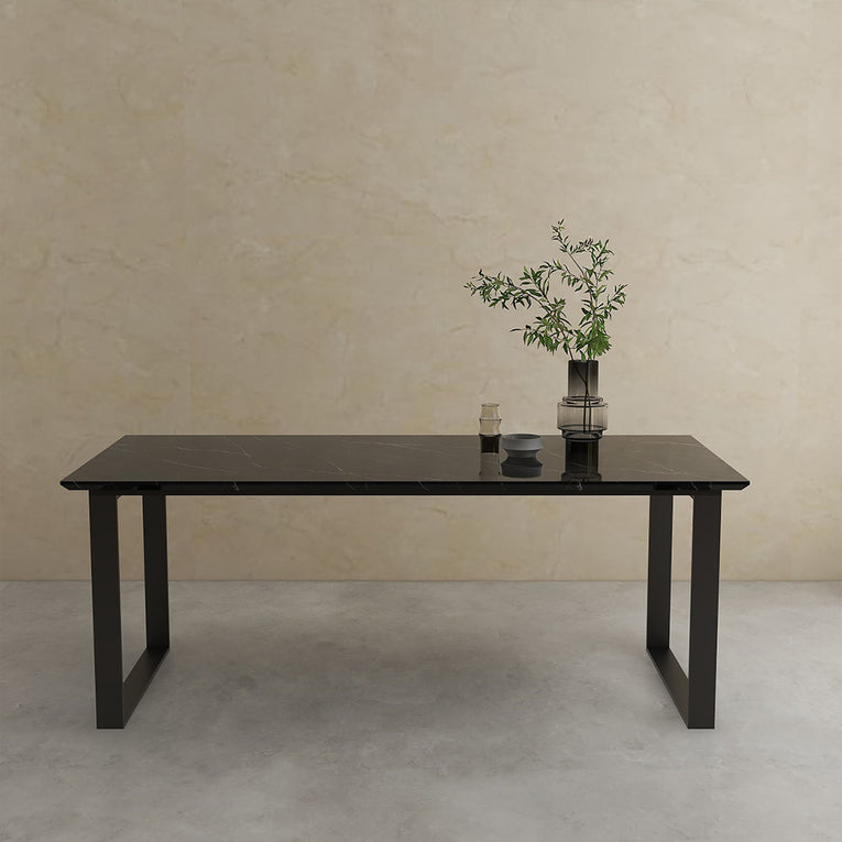 Trestle Marble Dining Table