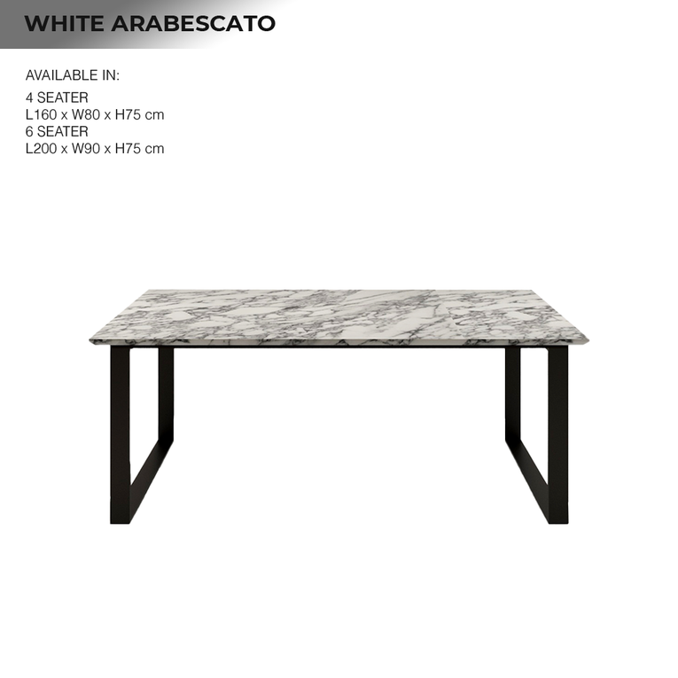 Trestle Marble Dining Table